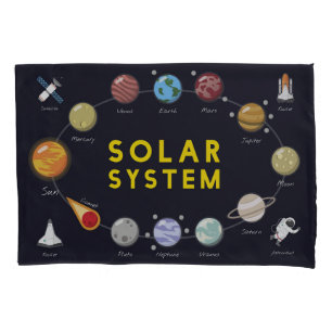 Kids Solar System Astronomy Astronaut Planets Pillow Case