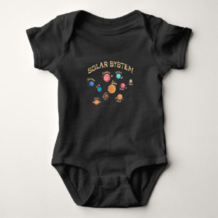 Kids Solar System Planets Knowledge Outer Space Baby Bodysuit
