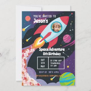 Kid's Space Adventure party Rocket Scientist Child Invitation