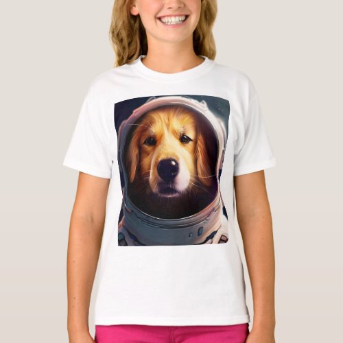 Kids Space dog T_Shirt
