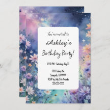 Kids Space Flower Themed Birthday Party