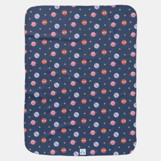 Kids Space Mini Pattern with Planets & Stars Baby Blanket