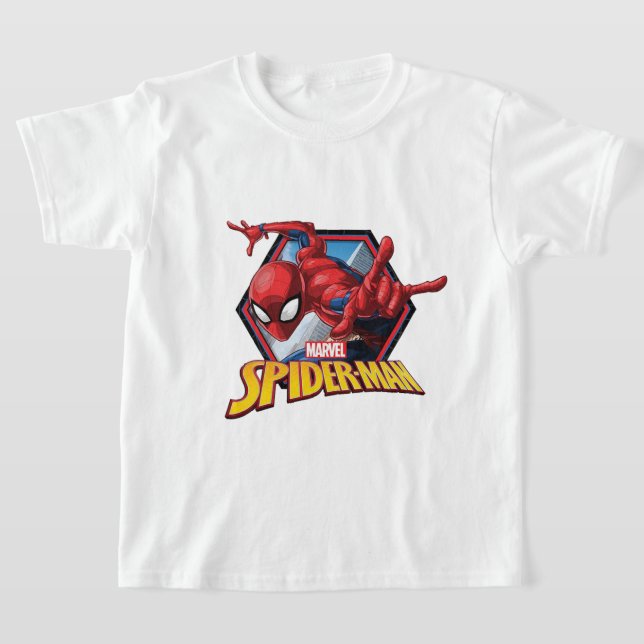 Kids Spider-Man T-Shirt - Marvel Superhero Graphic (Laydown)