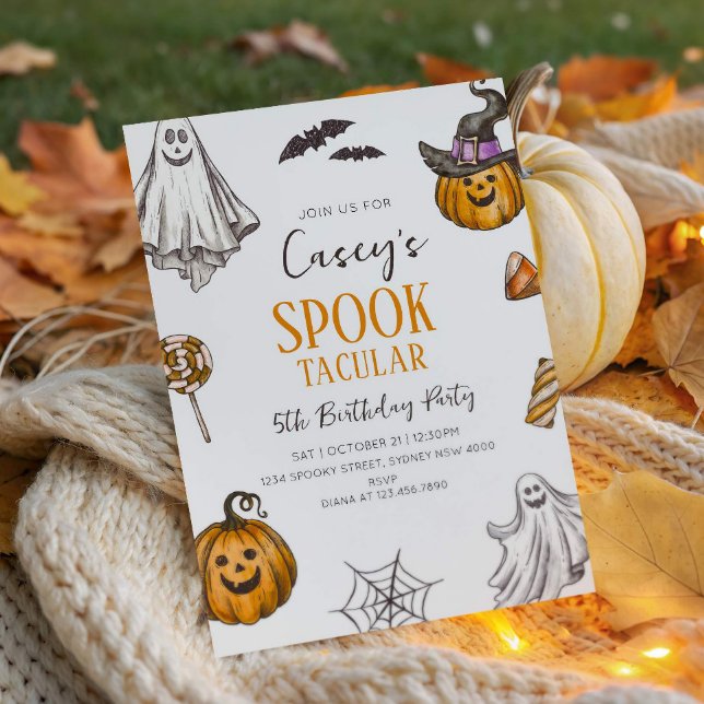 Kids Spooktacular Halloween Birthday Party Invitation (Creator Uploaded)