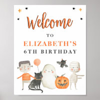 kids halloween party poster