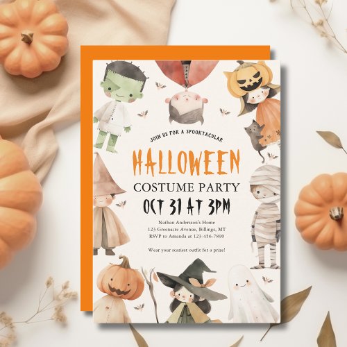 Kids Spooktacular Halloween Costume Party  Invitation