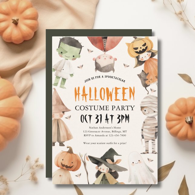 Kids Spooktacular Halloween Costume Party  Invitation (Creator Uploaded)