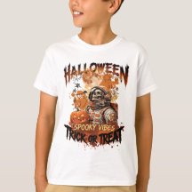 Kids Spooky Astronaut Halloween Shirt