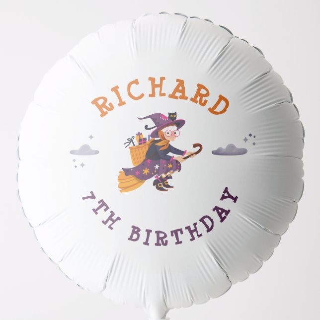 Kids Spooky Halloween Costume Birthday Balloon (Front)