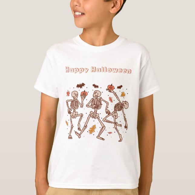 Kids Spooky Happy Halloween T-Shirt (Front)