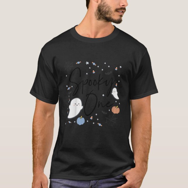 Kids Spooky One First Birthday Blue Baby Boy Child T-Shirt (Front)