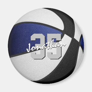 kids sports blue black team colors basketball magnet