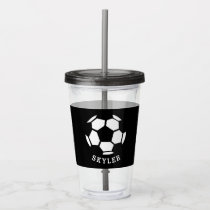 Kids Sports Soccer Athletic Personalized Boys Acrylic Tumbler