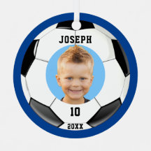 Kids Sporty Blue Photo Soccer
