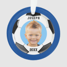 Kids Sporty Blue Photo Soccer