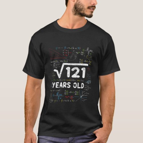 Kids Square Root Of 121 11th Birthday Gifts Math 1 T_Shirt