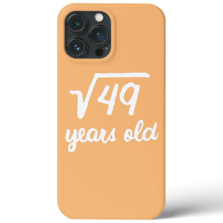 Kids Square Root Of 49 7th Birthday 7 Year Old iPhone 13 Pro Max Case