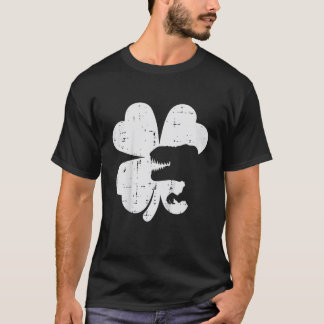 Kids St Patricks Day Dino Shamrock Saint Paddys Tr T-Shirt