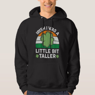 Kids St Patricks Day  Irish I Was A Little Bit Tal Hoodie