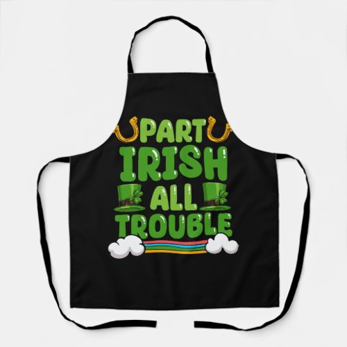 Kids St Patricks Day Part Irish All Trouble Leprec Apron