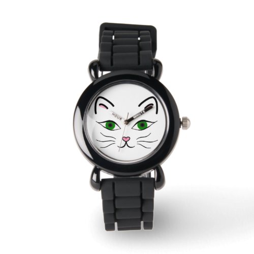 Kids Stainless Steel Watch _ Kitty Face