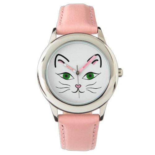 Kids Stainless Steel Watch _ Kitty Face