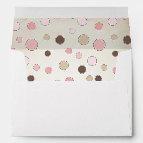 Kids Stationery Shabby Chic Cut Pink Polka Dots Envelope