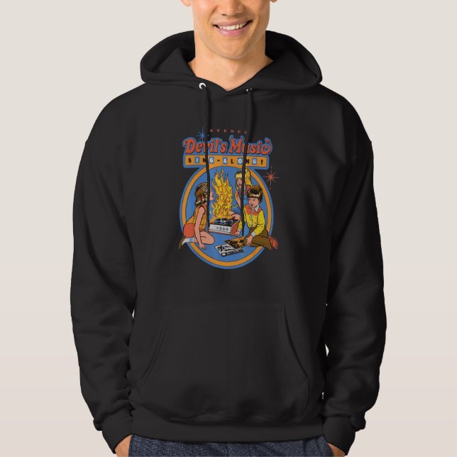 Kids Ste Reo Devils Music Sing Along Burn Disk Hal Hoodie (Front)