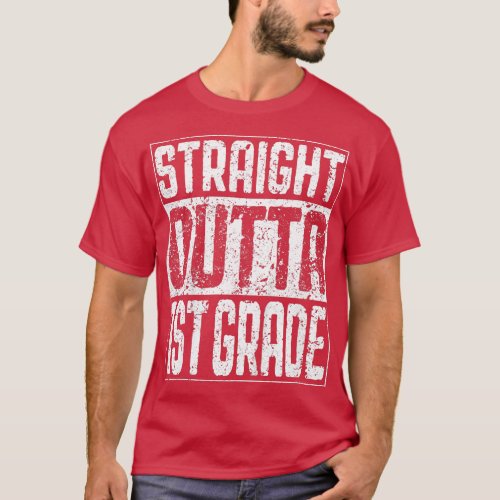 Kids Straight Outta 1st Grade  First Grade Graduat T_Shirt