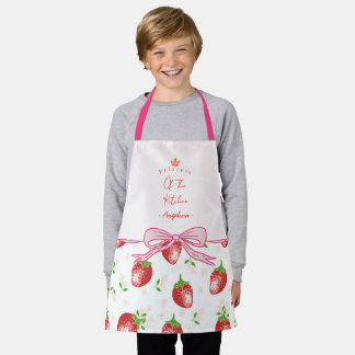 Kids Strawberry Apron | Custom Name