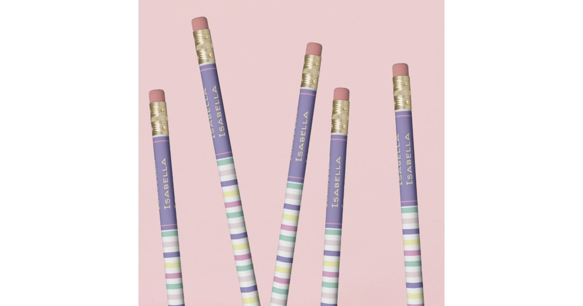 Teacher Gift, Pastel Personalised Pencils, Printed With Your Own Message,  Neon Pencils, Gift for Students 