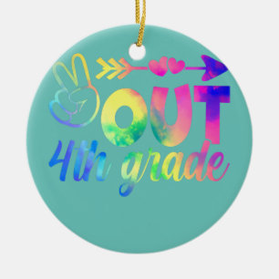 Kids Student Out 4th Grade Graduation Last Day Of Ceramic Ornament