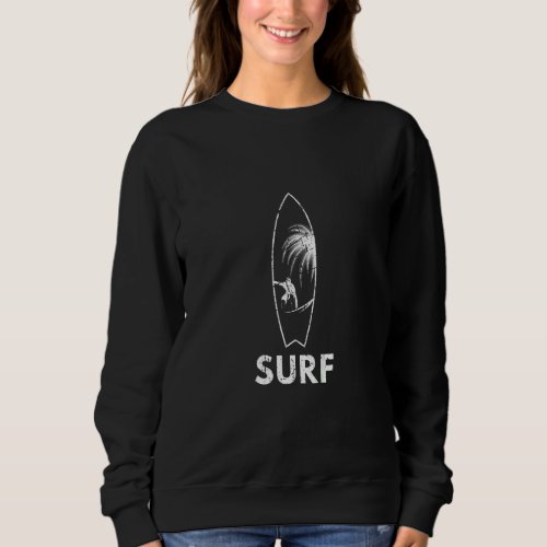 Kids Summer Adventure Beach Surfing Surf Surfboard Sweatshirt