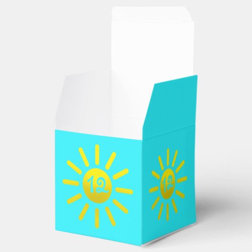 Kids Summer Birthday Sun Age Party Favor Boxes