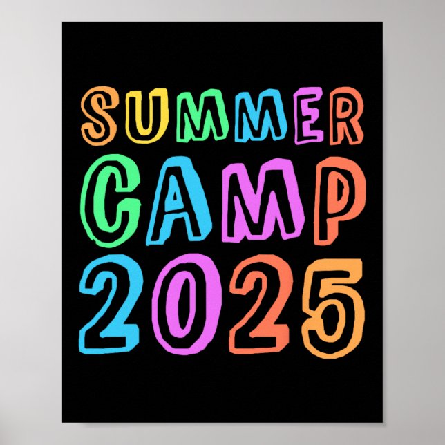 Kids Summer Camp 2025 Camping Director Crew Host C Poster (Front)