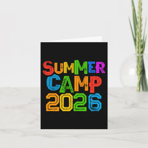 Kids summer camp 2026 camping host director vibes card