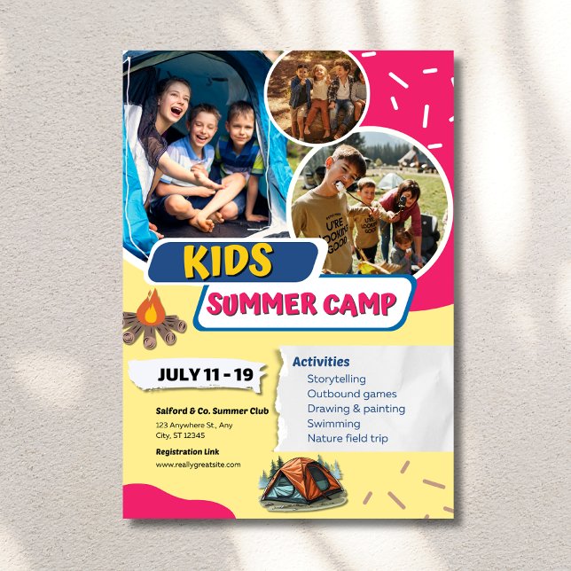 Kids Summer Camp Flyer, Kids Bootcamp Summer  Flyer (Creator Uploaded)