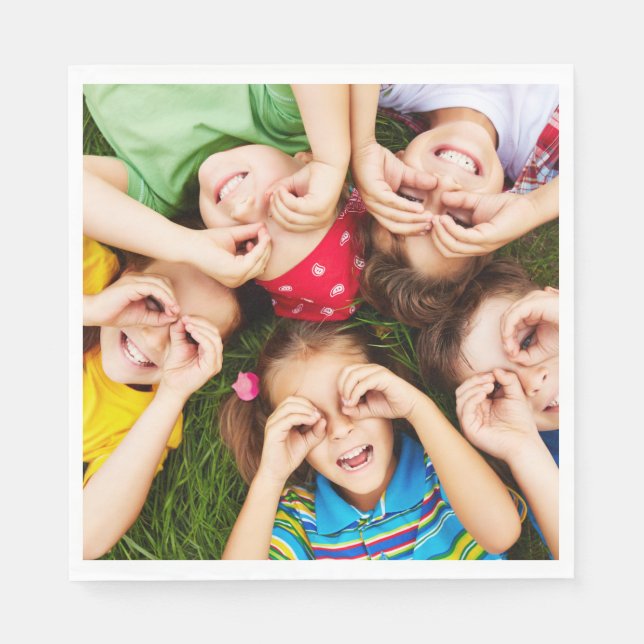 Kids Summer Fun Paper Napkins (Front)