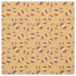 Kids Summer Ice Lolly Popsicle Print on Orange Fabric