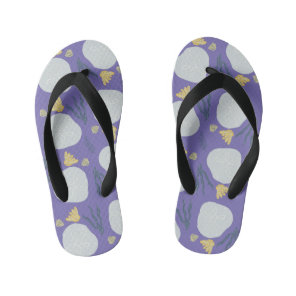 Kids Summer Sand Dollar Seashells Kid's Flip Flops