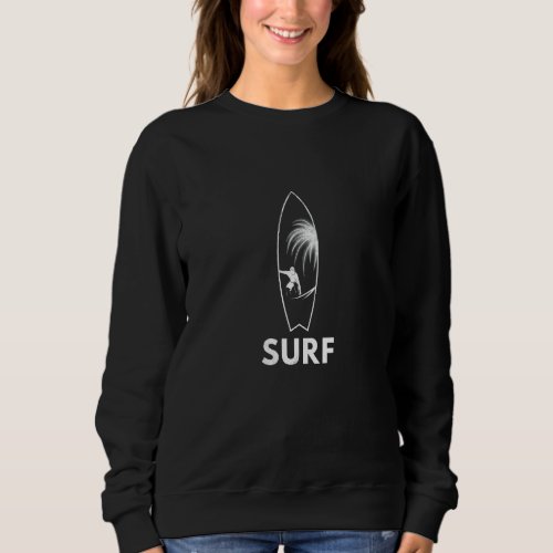 Kids Summer Surf Vacation Beach Surfer Surfboard S Sweatshirt
