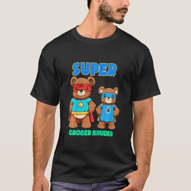Kids Super Teddy Big Brother T-Shirt (Front)