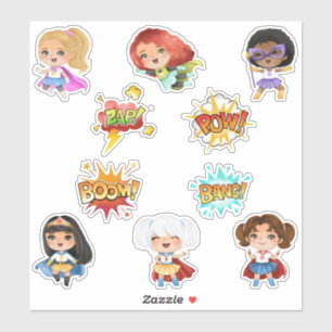 Kids Superhero Girls Sticker