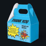 Kids Superhero Photo Thank You Birthday Party  Favor Boxes<br><div class="desc">Send an extra special superhero thank you party box to your friends, thanking them for attending your party and gratitude for their gifts. Featuring you as a superhero by using a photo of your face! With playful text that reads "THANK YOU" and "i enjoyed the cake and the presents too,...</div>