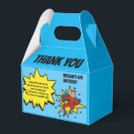 Kids Superhero Photo Thank You Birthday Party  Favor Boxes<br><div class="desc">Send an extra special superhero thank you party box to your friends, thanking them for attending your party and gratitude for their gifts. Featuring you as a superhero by using a photo of your face! With playful text that reads "THANK YOU" and "i enjoyed the cake and the presents too,...</div>