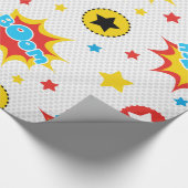 Kids Superhero Wrapping Paper (Corner)