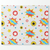 Kids Superhero Wrapping Paper (Flat)