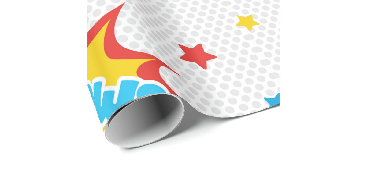 Kids Superhero Wrapping Paper | Zazzle