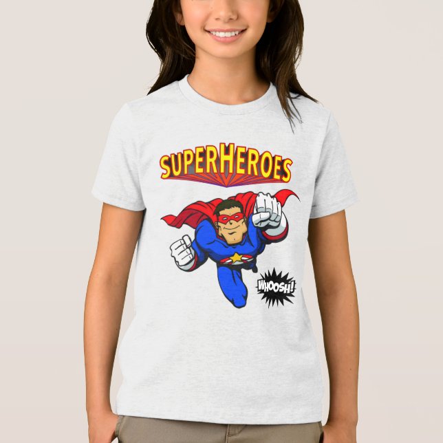 Kid's SUPERHEROES! T-Shirt Tri-Blend Shirt (Front)