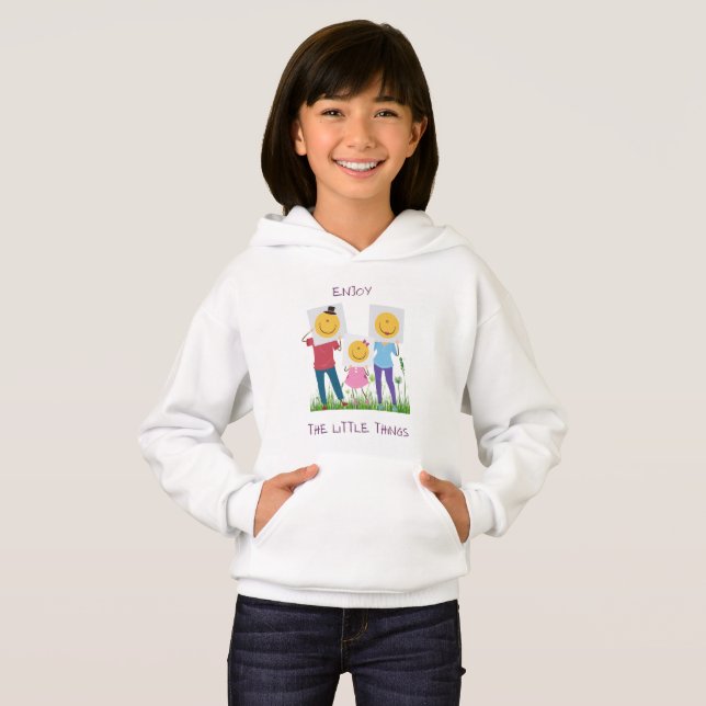 Kids Sweatshirt/Tshirt Enjoy the little Things  Hoodie (Front Full)